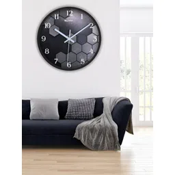OLIVE TREE Black & Purple Printed Traditional Wall Clock-picture-21