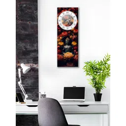 OLIVE TREE Black & Red Ethnic Motifs Printed Traditional Wooden Analogue Wall Clock-picture-32