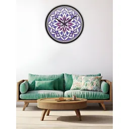 OLIVE TREE Black & Violet Printed Contemporary Wall Clock-picture-16