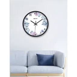 OLIVE TREE Black & White Printed Round Shaped Contemporary Analogue Wall Clock-picture-27