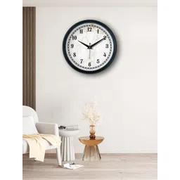 OLIVE TREE Black & White Textured Contemporary Wall Clock-picture-39