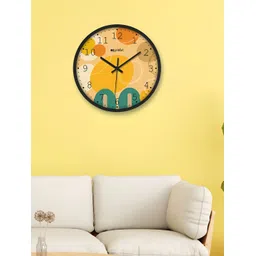 OLIVE TREE Black & Yellow Contemporary Round Wall Clock-picture-22