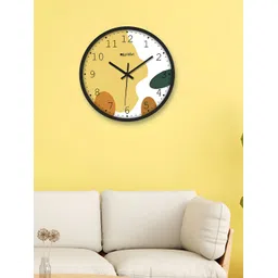 OLIVE TREE Black & Yellow Contemporary Wall Clock-picture-16