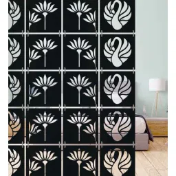 olive tree Black Engineered Wood Hanging Room Dividers-picture-12