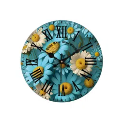 OLIVE TREE Blue & Beige Printed Contemporary Wall Clock image 2