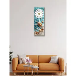 OLIVE TREE Blue & White Conversational Printed Traditional Wooden Analogue Wall Clock-picture-39