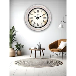 OLIVE TREE Blue & Yellow Round Modern Wall Clock-picture-22
