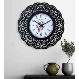 olive tree Bristol Black & White Black Engineered Wood Wall Clock-picture-31