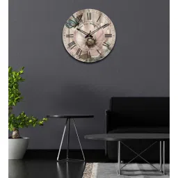 olive tree Butterfly 12 Inches Classic Wooden Clock-picture-35