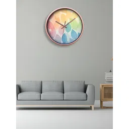 OLIVE TREE Copper-Toned & Green Printed Contemporary Wall Clock-picture-17