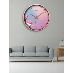 OLIVE TREE Copper-Toned & Pink Printed Contemporary Wall Clock-picture-13