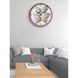 OLIVE TREE Copper-Toned & White Printed Contemporary Wall Clock-picture-36