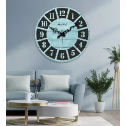 olive tree Corner Multicolour Engineered Wood Wall Clock-picture-34