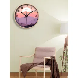 OLIVE TREE Cream-Coloured & Pink Printed Contemporary Wall Clock-picture-14