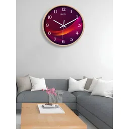 OLIVE TREE Cream-Coloured & Red Printed Contemporary Wall Clock-picture-40