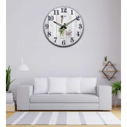 olive tree Flowers 12 Inches Classic Wooden Clock-picture-29