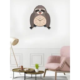 OLIVE TREE Grey & Red Contemporary Wall Clock-picture-37