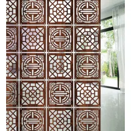 olive tree Walnut Engineered Wood Hanging Room Dividers-picture-29