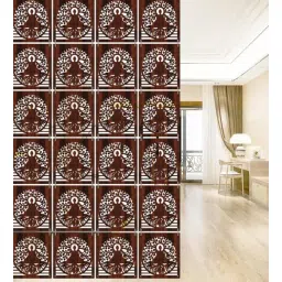 olive tree Walnut Engineered Wood Hanging Wood Divider-picture-37