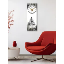 OLIVE TREE White & Black Ethnic Motifs Printed Traditional Wooden Analogue Wall Clock-picture-18