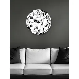 OLIVE TREE White & Black Printed Analogue Contemporary Wall Clock-picture-29