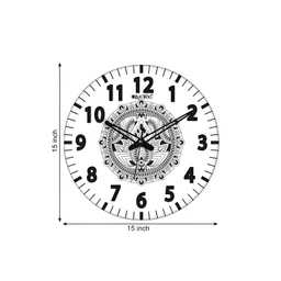 OLIVE TREE White & Black Printed Round Contemporary Wall Clock-picture-25