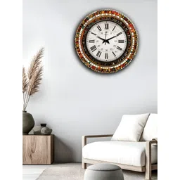 OLIVE TREE White & Black Printed Round Shaped Contemporary Wall Clock-picture-22
