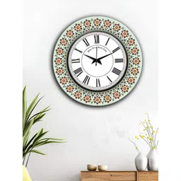 OLIVE TREE White & Black Printed Round Shaped Contemporary Wall Clock-picture-34