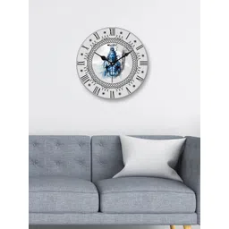 OLIVE TREE White & Blue Printed Contemporary Wall Clock-picture-32