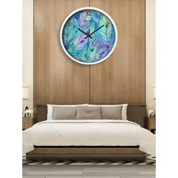 OLIVE TREE White & Blue Printed Contemporary Wall Clock-picture-25
