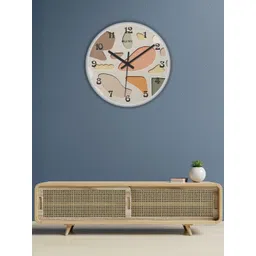OLIVE TREE White & Brown Printed Analogue Contemporary Wall Clock-picture-22