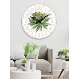 OLIVE TREE White & Green Printed Analogue Contemporary Wall Clock-image-15