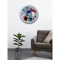 OLIVE TREE White & Multicolor Printed Contemporary Wall Clock-picture-15