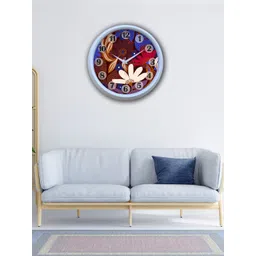 OLIVE TREE White & Multicolor Printed Contemporary Wall Clock image 1