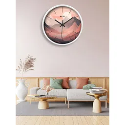 OLIVE TREE White & Pink Printed Contemporary Wall Clock-picture-31