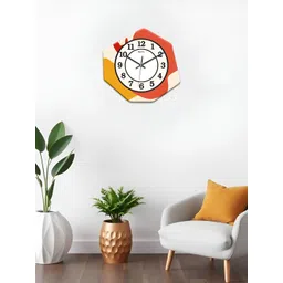 OLIVE TREE White & Yellow Printed Geometric Wall Clock-picture-27