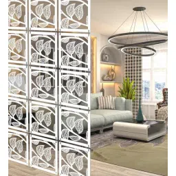 olive tree White Engineered Wood Wall Hanging Room Divider Panel-picture-16