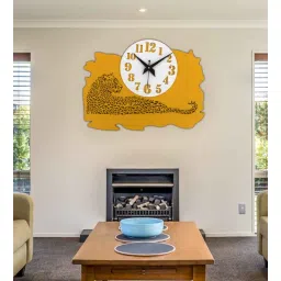 olive tree Yellow 15 Inches Stylish Wooden Clock-picture-17