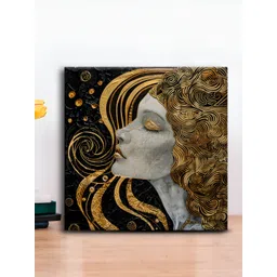 OLIVE TREE Yellow & Black 1 Piece Canvas Religious Wall Paintings-image-38