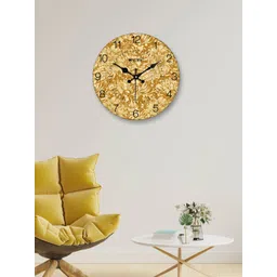 OLIVE TREE Yellow & Black Printed Contemporary Wall Clock-picture-21