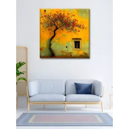 OLIVE TREE Yellow & Green Floral and Botanical Canvas Wall Paintings-image-18