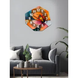 OLIVE TREE Yellow & Pink Printed Geometric Wall Clock-image-12