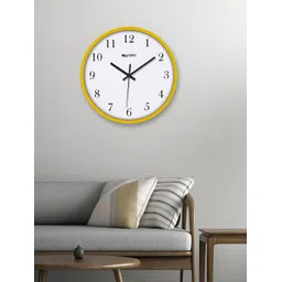 OLIVE TREE Yellow & White Contemporary Wall Clock-picture-15