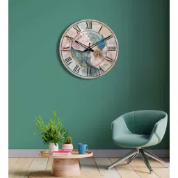 olive tree Yucca Multicolour Engineered Wood Wall Clock-picture-10