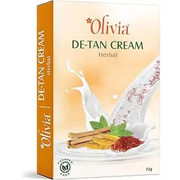 Olivia De-Tan Cream Herbal | Heavy Tan Removal & Brightening Cream for Face | Tan Removal for Women & Men | Removes Blackheads, Dark Spots & Prevents Acne | 72g - For All Skin Types-picture-10