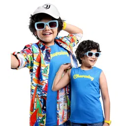 ollington st. OLLINGTON ST Rayon Woven Full Sleeves Shirt with T-Shirt Boat & Text Print - Blue White & Red-picture-22