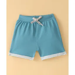 Ollypop Cotton Knee Length Solid Shorts  - Irish Green-picture-15