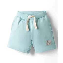 Ollypop Looper Knit Knee Length Soild Color Shorts - Light Blue-picture-28