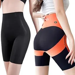 olsic Women Nylon Spandex Double Layer Waist, Tummy, HIPS & Thigh Shaper High Waist Shaper Women Body Slimming Shapewear Underwear Butt Lifter High Waist Shaper, Size- M-2XL-picture-48