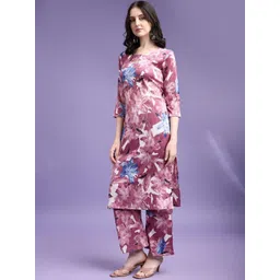 OLWAZE Women Floral Printed Kurta with Trousers-picture-13